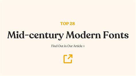 28 Mid-century Modern Fonts That Capture the Vintage Spirit