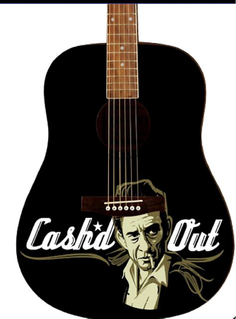 Johnny Cash Custom Guitar - Etsy