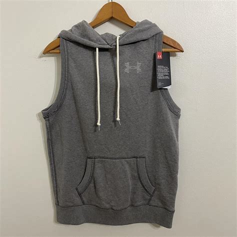 Under Armour Womens Sleeveless Hoodie Medium Gray... - Depop