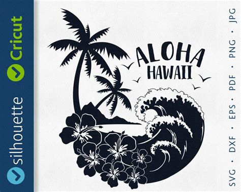 Aloha Svg Hawaii Svg Beach Svg Palm Summer Clipart Svg Png Dxf | Etsy