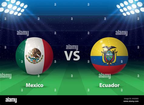 Mexico vs Ecuador. America football tournament 2024, Soccer scoreboard ...