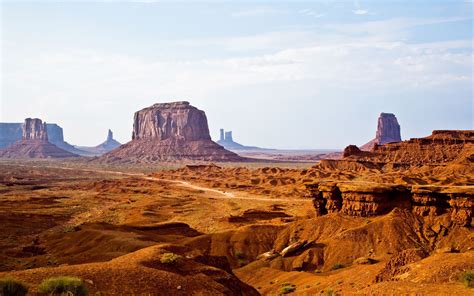 Wild West Desert Area In America Monument Valley Navajo Tribal Park In ...