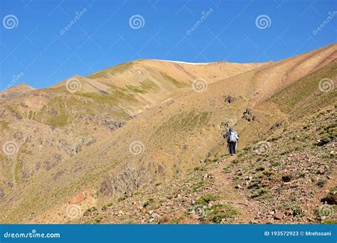 Hiking at High Altitude Trail in Alborz Mountains Editorial Stock Photo ...