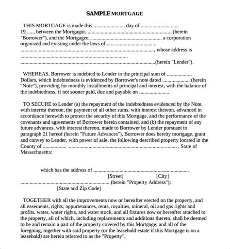 Mortgage Document