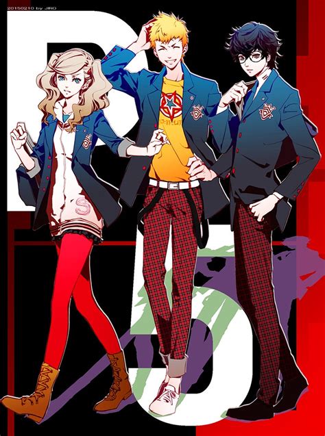 relic persona 5 fanart when 2015 : joker , ryuji , ann (persona 5) art by jiro from pixiv : r ...