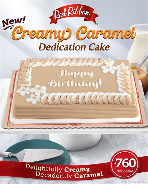 NEW Red Ribbon Creamy Caramel Dedication Cake - COOK MAGAZINE