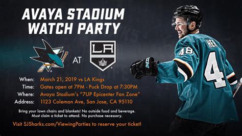 Viewing Party Tomorrow Night at Avaya Stadium : r/SanJoseSharks