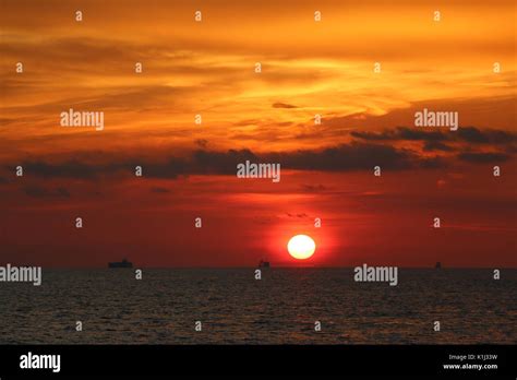 Sunset at Pantai Remis, Kuala Selangor, Malaysia Stock Photo - Alamy