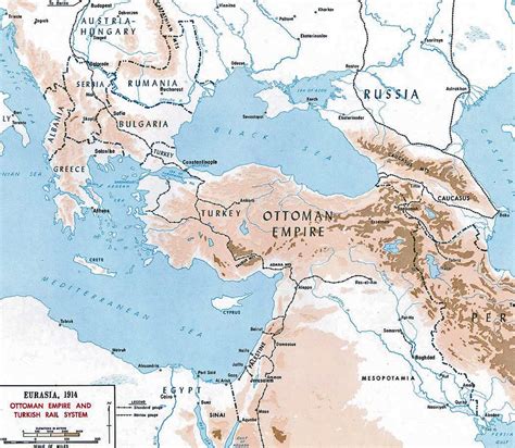 Карта османской империи 1914