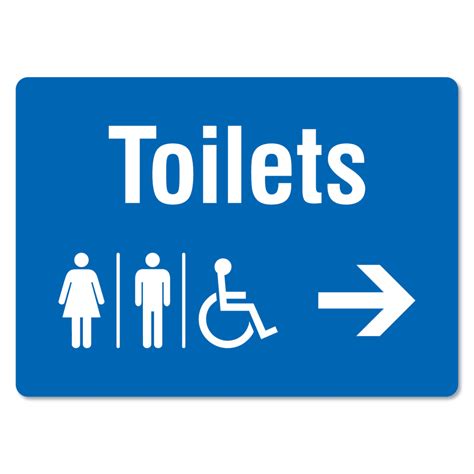 Toilets Arrow Right Sign - The Signmaker