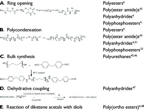 Different pathways involved in polymer synthesis | Download Table