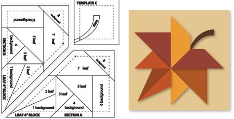 Needles 'n' Knowledge: Autumn Leaf Foundation Pieced Block Tutorial