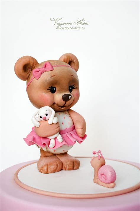 Teddy bear cake topper - Decorated Cake by Alina Vaganova - CakesDecor