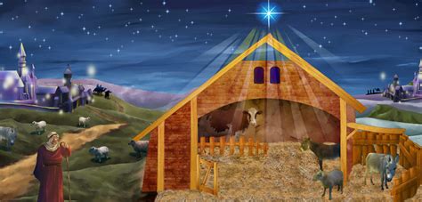 Traditional Nativity Backdrop – Tiger Moon