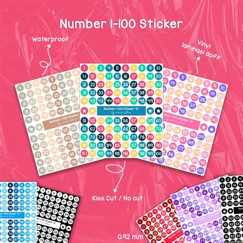 Sticker Deco Number 1-100 (Sticker Writing Numbers 1-100) | Shopee Malaysia