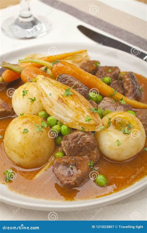 Stew Navarin of Lamb stock image. Image of plate, carrot - 121023807