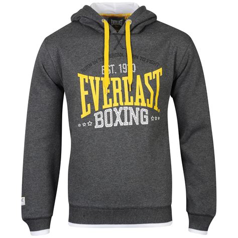 Everlast Mens Brushback Printed Sweatshirt - Charcoal Marl Mens ...