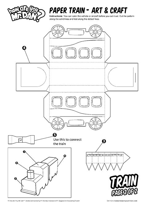 Free Printable 3d Paper Train Template - Printable Templates Free