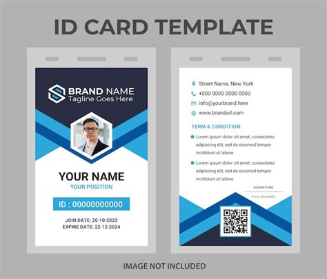 Premium Vector | Modern abstract id card badge design template