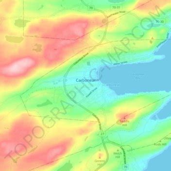 Carbonear topographic map, elevation, terrain