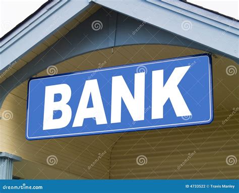 Bank Sign stock photo. Image of message, outdoors, logo - 4733522