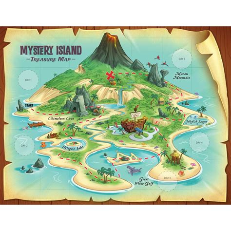 Treasure Maps (Pack of 10 with stickers) KJV - Mystery Island VBS 2020 ...