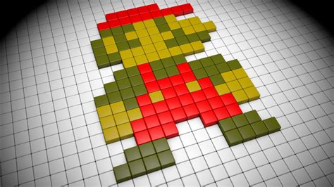 Mario, Super Mario Bros. 1 8 Bits, Art 3d, Super Mario Bros, Mario ...