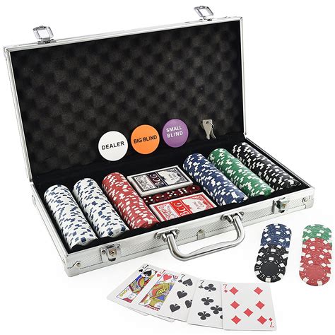 300 Chip Dice Style Poker Set In Aluminum Case (11.5 Gram Chips) - KOVOT