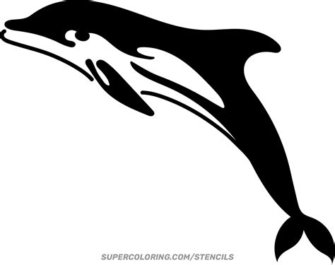 Dolphin Stencil | Free Printable Papercraft Templates