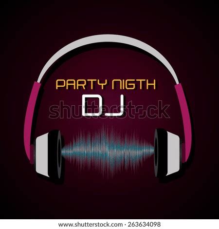 Dj Design Over Black Background Vector Stock Vector 263634098 - Shutterstock