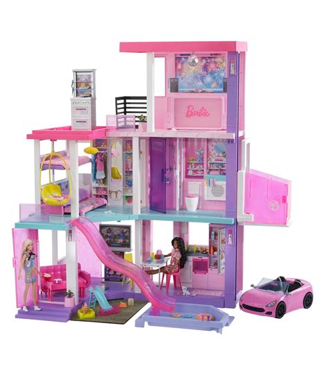 Barbie 60th Celebration DreamHouse Playset with 2 Dolls, Car & More ...