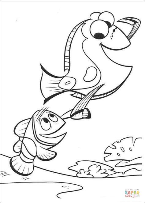 Dory And Nemo coloring page | Free Printable Coloring Pages