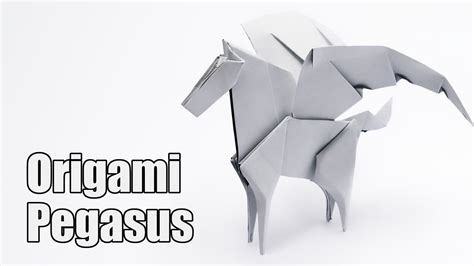 Origami de pegasus, como hacer un caballo con alas en papel.