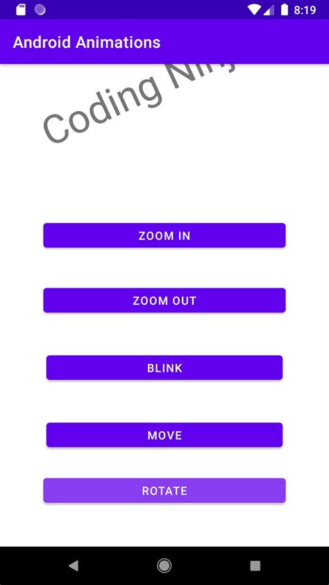 Animations in Android - Coding Ninjas