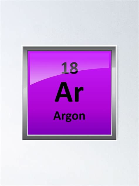 "Argon Element Symbol - Periodic Table" Poster for Sale by sciencenotes | Redbubble