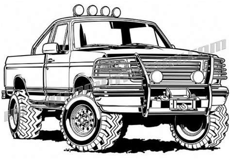 Jacked Up Ford Truck Coloring Pages - kidsworksheetfun