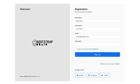 Bootstrap Registration Form Example - BootstrapBrain