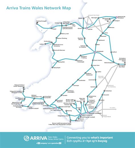 Wales train / rail maps