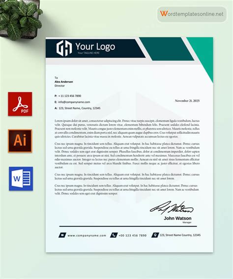 Business Letterhead Template 01 - Templates for Microsoft® Word