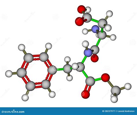 Aspartame Molecular Structure Isolated On Black Royalty-Free Illustration | CartoonDealer.com ...