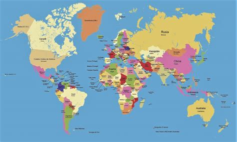 Mapamundis políticos para imprimir | Mapas del mundo de todo tipo