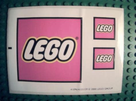 Pink Lego Logo Sticker for Set 3723