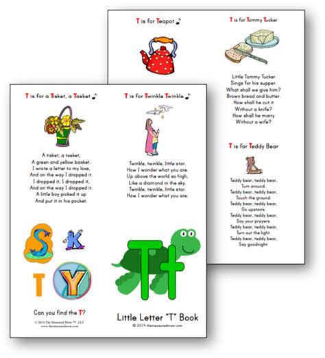 Little Letter T Book: Rhymes & Songs - The Measured Mom