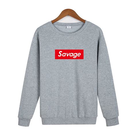 2018 New 21 Savage Hoodies Man Parody No Heart X Savage Letter Print Hoodie Sweatshirt O neck ...