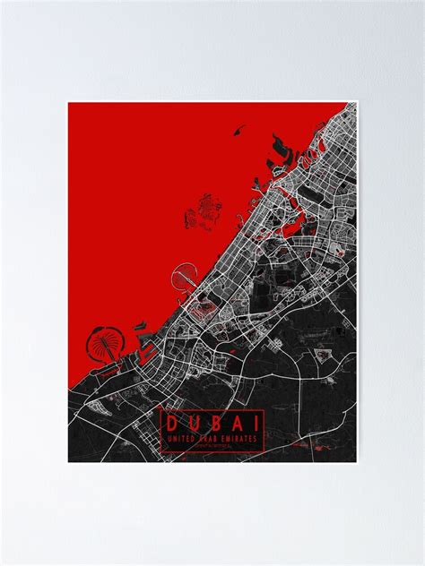 "Dubai City Map of UAE - Oriental" Poster for Sale by deMAP | Redbubble