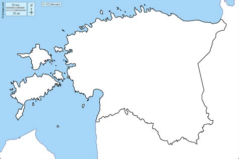 Estonia free map, free blank map, free outline map, free base map coasts, limits