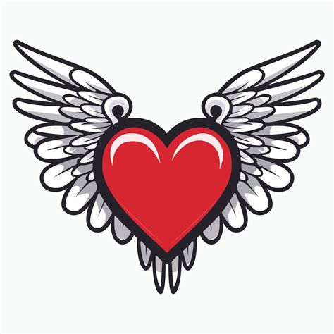 Heart with wings logo vector isolated on white background 29890067 Vector Art at Vecteezy