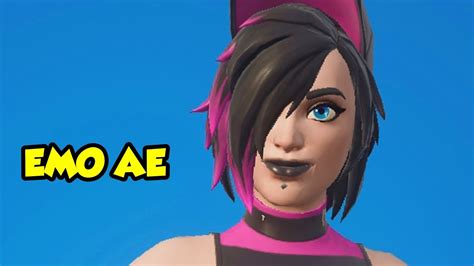 SKIN EMO !!! (hmm uau que franja linda etc) - FORTNITE - YouTube