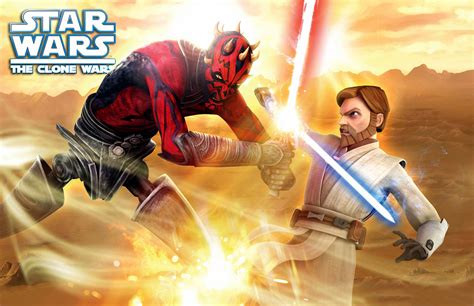 Darth Maul vs Obi-Wan - The Clone Wars - wallpaper image - SW cantina ...