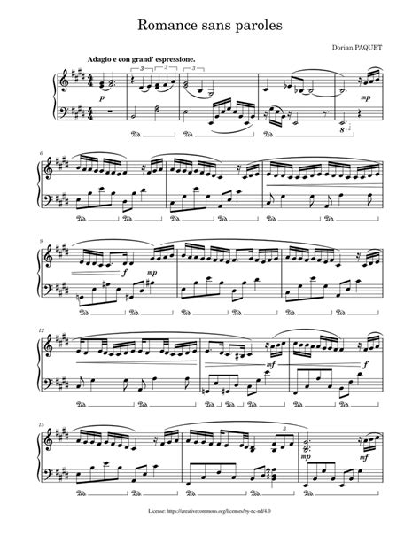 Song without Words Sheet music for Piano | Download free in PDF or MIDI ...